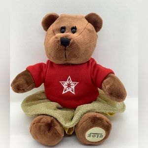 Starbucks Plush 2018 Bearista Bear Red and Gold Outfit Stuffed Animal Toy